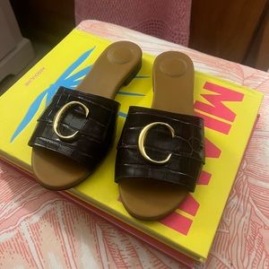 Chloe C Croc Sandals 🤎